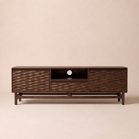 Meuble TV Elara en bois massif